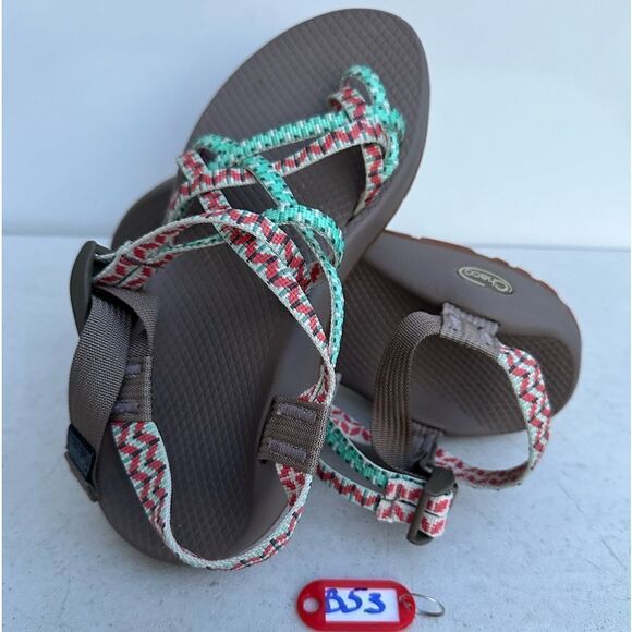 Chaco Dolman Pine XZ2 Coral Mint Green Sandals Women's 8 - Picture 1 of 8